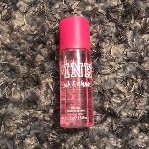 PINK fresh and clean body mist-used twice